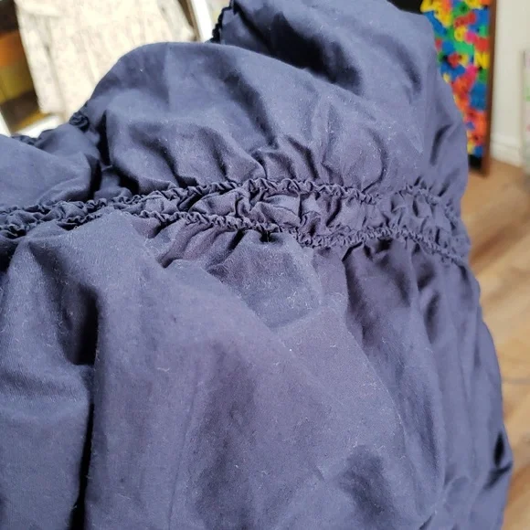 Like NEW! XCVI Double Shirred Panel Skirt In "Navy", Size XL - Picture 5 of 8